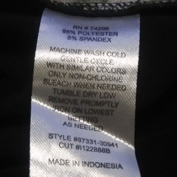 En Focus Short Sleeve Animal Print Dress Attached Black Cardigan Size 14W - Picture 8 of 8